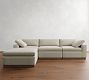 Dream Wood Base Modular Chaise Sectional - Storage Available (129&quot;&ndash;172&quot;)