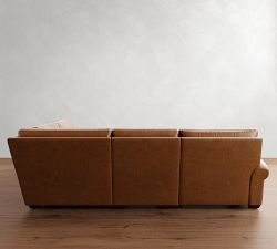 Big Sur Roll Arm Leather Reversible Power Reclining Sectional - Storage Available (122&quot;-134&quot;)