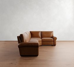 Big Sur Roll Arm Leather Reversible Power Reclining Sectional - Storage Available (122&quot;-134&quot;)