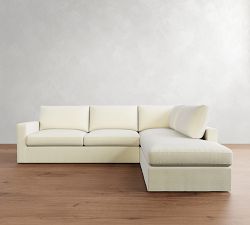 Westwood Square Arm Slipcovered Return Bumper Sectional (117&quot;-129&quot;)