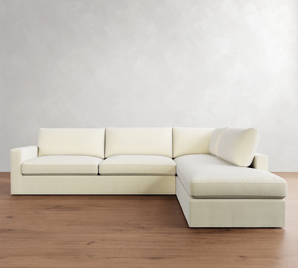 Westwood Square Arm Slipcovered Return Bumper Sectional (117&quot;-129&quot;)