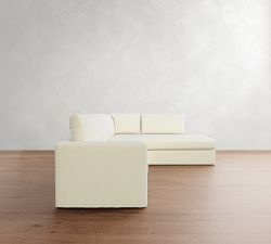 Westwood Square Arm Slipcovered Return Bumper Sectional (117&quot;-129&quot;)