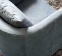 Ayden Barrel Arm Leather Swivel Chair