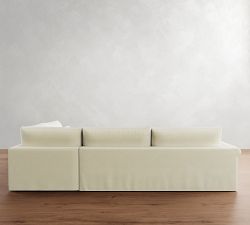 Westwood Roll Arm Deep Seat Slipcovered Return Bumper Sectional (125&quot;-137&quot;)
