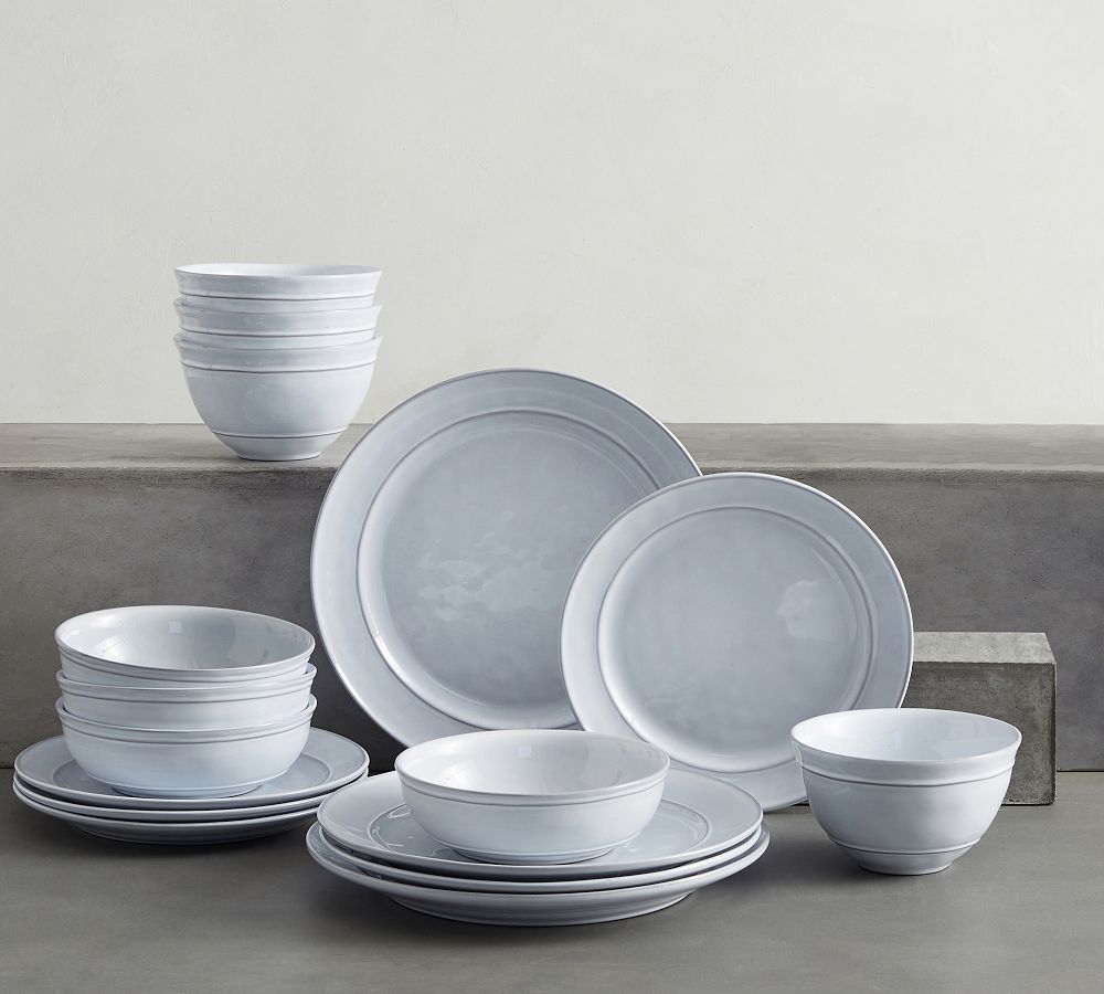 12 Piece Cambria Handcrafted Stoneware Dinnerware Set - Dinner Plates and Cereal Bowls