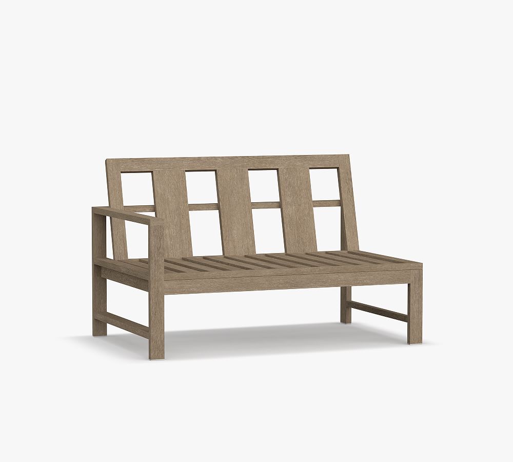 Open Box: Indio Outdoor Sectional, LA Lvseat Frame, Weathered Gray
