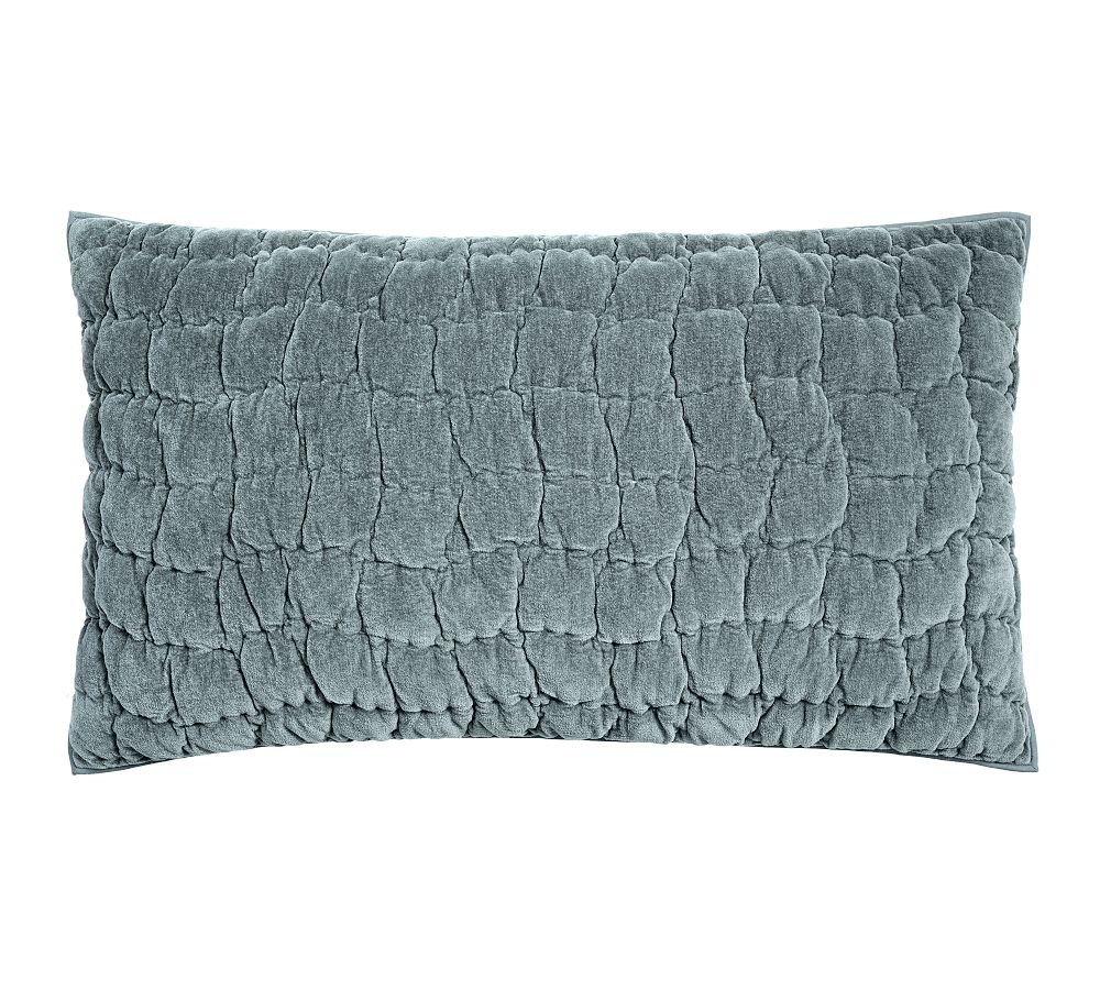 Cozy Cloud Quilted Sham, Steel Blue