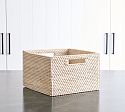Tava Woven Utility Basket, Small, Whitewash