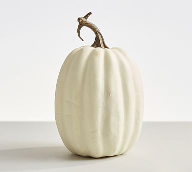 Tall Ivory Pumpkin - 7.5&quot; Diam