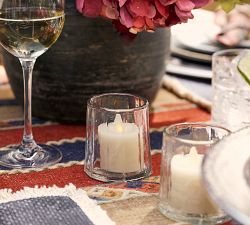 Hammered Caf&#233; Recycled Hurricane Candle Holder