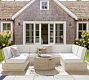 Indio Eucalyptus Modern Platform 5-Piece U-Shaped Outdoor Sectional (122&quot;)