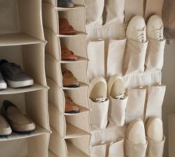 Linen Vertical Hanging Shoe Organizer