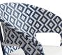 Palmetto Wicker Stackable Outdoor Dining Armchair, Geo Print