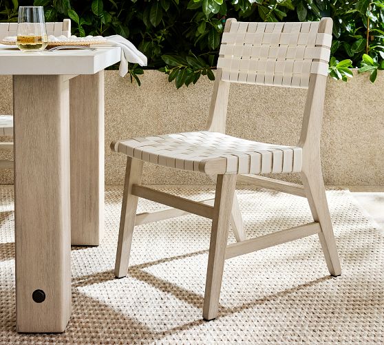 Abbott Acacia Woven Outdoor Dining Chair