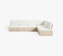 Indio Eucalyptus Modern Platform 6-Piece Outdoor Sectional (128&quot;)
