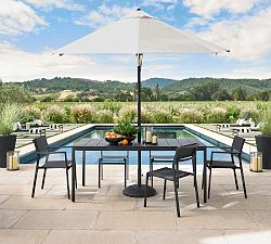 Fiji Metal Rectangular Dining Table + Chair Outdoor Dining Set