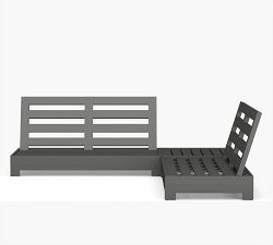 Malibu Metal Platform 3-Piece Outdoor Loveseat Sectional (99&quot;)