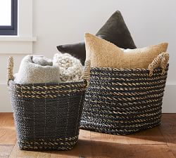 Asher Handwoven Seagrass Tote Basket
