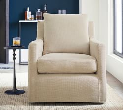 Ayden Square Arm Slipcovered Swivel Glider