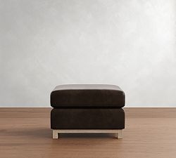 Henley Tufted Leather Ottoman