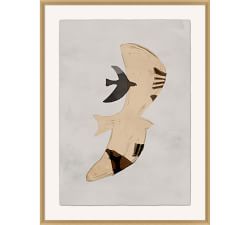 Neutral Flock Framed Print