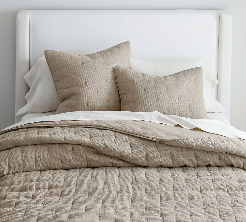 European Flax Linen Waffle Quilt