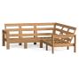 Malibu Teak 5-Piece Outdoor Sectional (85&quot;)