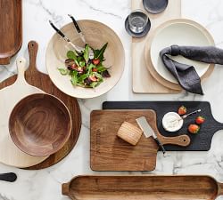 Open Box: Chateau Handcrafted Acacia Wood Round Cheese &amp; Charcuterie Boards