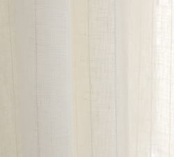 Open Box: Emery Linen Pinstripe Sheer Curtain