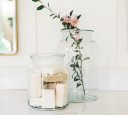 Recycled Glass Mason Jar Vase with Bee Stamp Collection