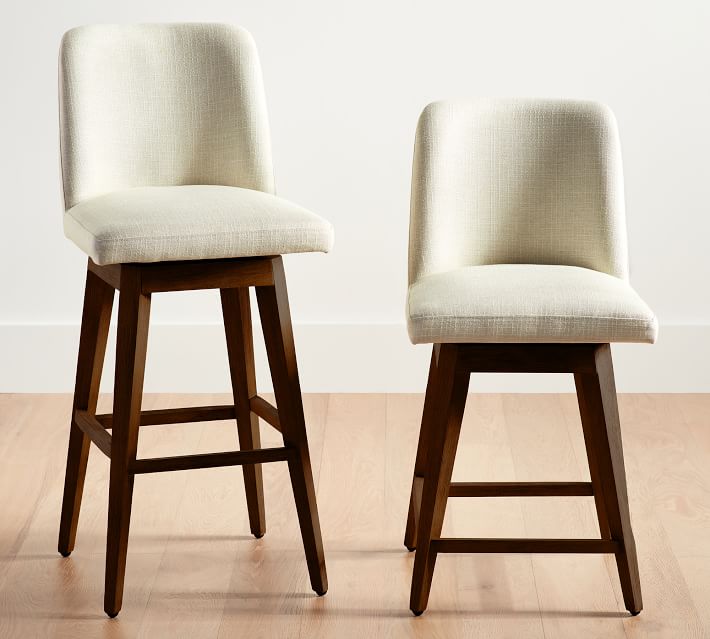 Layton Upholstered Swivel Bar Stool Stylish Comfort Pottery Barn