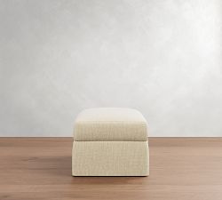 Carmel Slim Arm Slipcovered Sectional Storage Ottoman