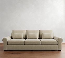 Open Box: Big Sur Roll Arm Upholstered Deep Seat Grand Sofa 106&quot; 2-Seater, Down Blend Wrapped Cushions, Performance Everydayvelvet&#8482; Spice