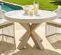 Abbott Concrete &amp; Acacia Round Outdoor Dining Table (48&quot;)