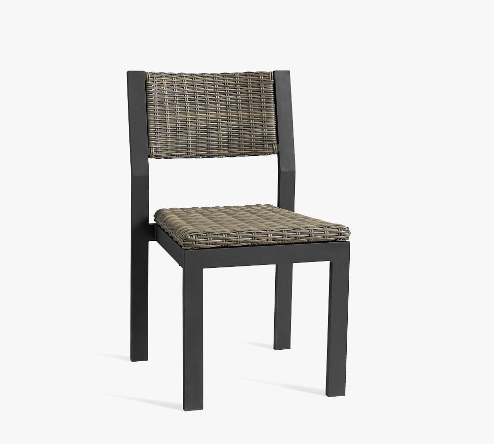 Malibu Metal &amp; All-Weather Wicker Stacking Dining Chair