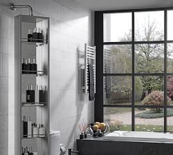 Carey Wall-Mounted Swivel Cabinet with Mirror