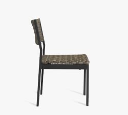 Malibu Metal &amp; All-Weather Wicker Stacking Dining Chair