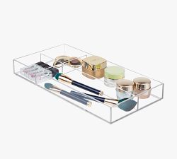 Clear Plastic Cosmetic Drawer Organizer - Set of 2