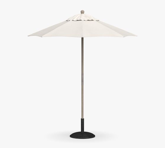 6' Round Outdoor Patio Umbrella - Eucalyptus Tilt Frame​