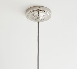 Curved Metal Bell Cord Pendant (10&quot;-13&quot;)
