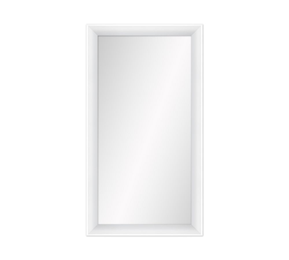 Custom Wood Framed Wall Mirror, Wide Scooped Profile