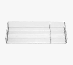 Clear Plastic Cosmetic Drawer Organizer - Set of 2