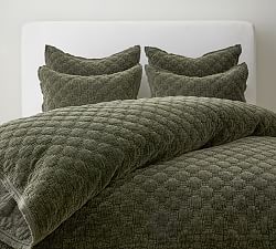 Open Box: Velvet Lattice Quilt &amp; Shams