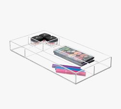 Clear Plastic Cosmetic Drawer Organizer - Set of 2