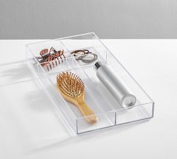 Clear Plastic Cosmetic Drawer Organizer - Set of 2