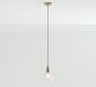 Flared Glass Cord Pendant (7&quot;-11&quot;)