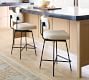 Maison Upholstered Swivel Stool