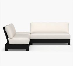 Malibu Metal Platform 3-Piece Outdoor Loveseat Sectional (99&quot;)