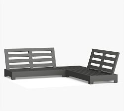 Malibu Metal Platform 3-Piece Outdoor Loveseat Sectional (99&quot;)
