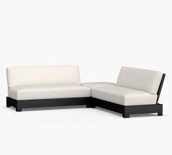 Malibu Metal Platform 3-Piece Outdoor Loveseat Sectional (99&quot;)